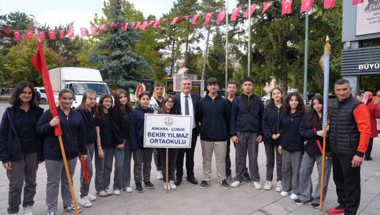 Ankara Çubuk’ta Cumhuriyet’in 103. yılı için çelenk sunma töreni yapıldı