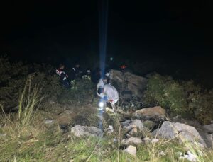 Antalya Akseki’de otomobil uçuruma yuvarlandı, sürücü öldü eşi yaralı kurtuldu