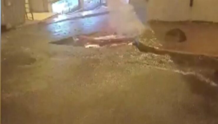 Beyoğlu Sütlüce’de yağmur suyunun temas ettiği elektrik kabloları alev aldı