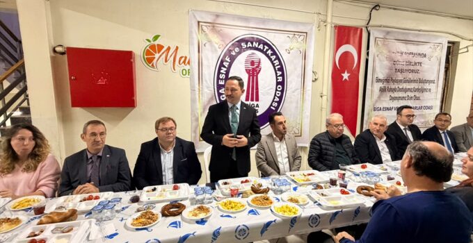 Biga’da Esnaf Odası kahvaltısında protokol ve esnaf sorunlara çözüm aradı