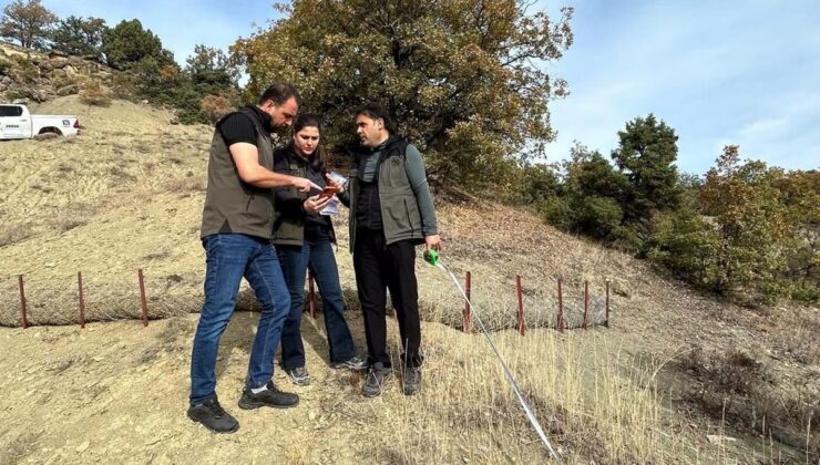 Bolu Seben’de 80 hektarlık sel kontrol projesi sahada denetlendi