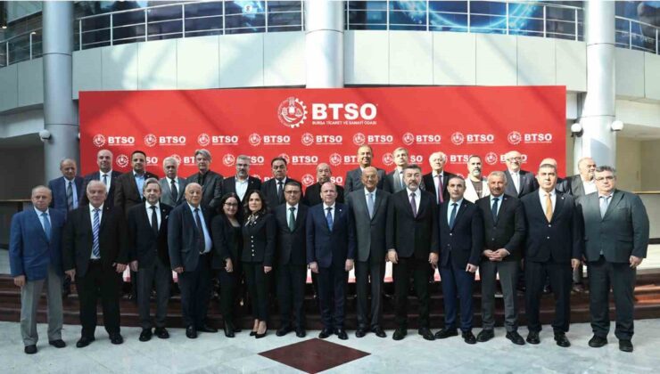 BTSO Başkanı Özer Matlı, yeni dönemde BESOB ve Bursaspor yönetimini ağırladı