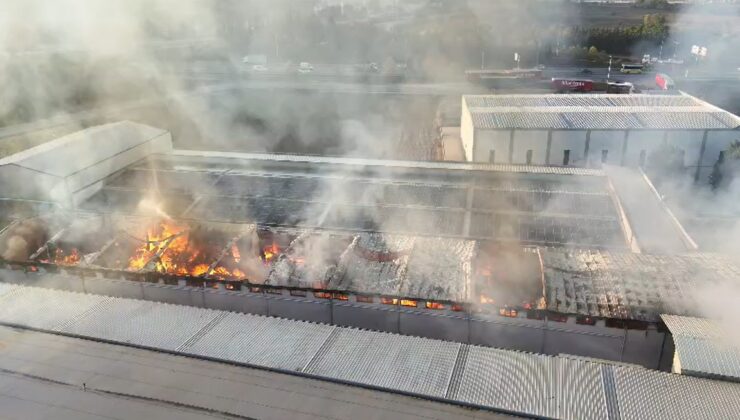 Bursa Nilüfer’de fabrika yangını 3 saatte kontrol altına alındı, KBRN ekibi sevk edildi