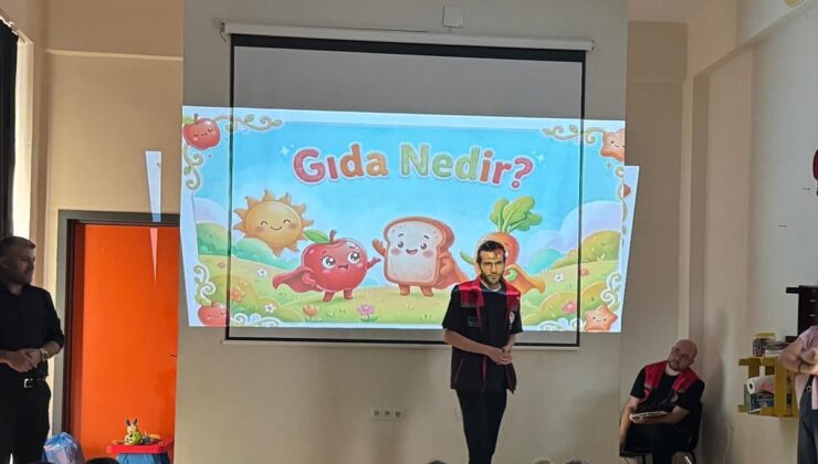 Cizre’de Tarım ve Orman İlçe Müdürlüğü anaokulu öğrencilerine gıda bilinci anlatıyor