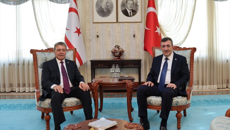 Cumhurbaşkanı Yardımcısı Yılmaz, KKTC Başbakanı Üstel’le Ankara’da bir araya geldi