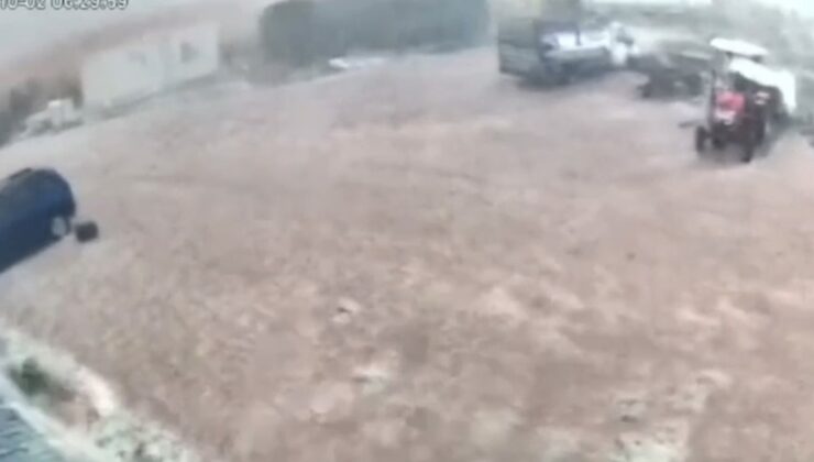 Diyarbakır Bismil’de sel anına ait güvenlik kamerası görüntüleri ortaya çıktı