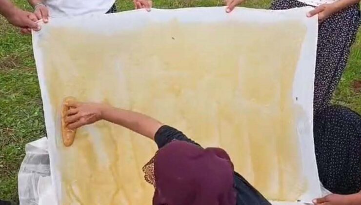 Diyarbakır Çermik’te üzüm üreticileri geleneksel yöntemlerle pestil yapmaya başladı