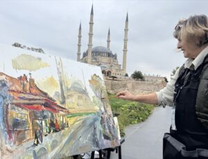 Edirne’de Balkan ressamları Selimiye’yi resmedip 29 Ekim’de sergi açacak