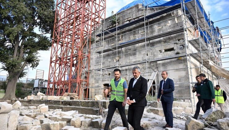 Edirne’de Evliya Kasımpaşa Camisi’nin kubbe restorasyonu tamamlanma aşamasına geldi