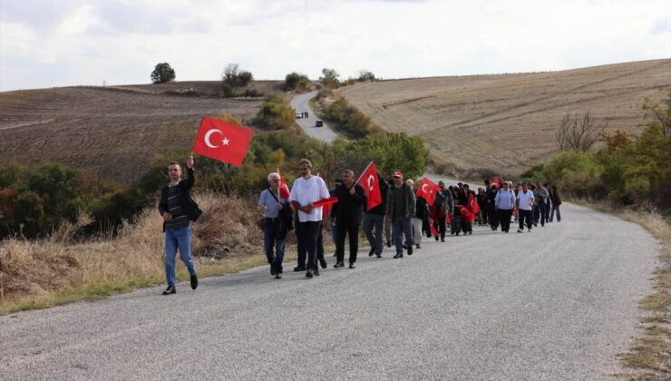 Edirne’de Sırpsındığı Zaferi anmasında yaklaşık 4 kilometre yürüyüş yapıldı