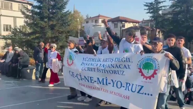 Emekliler Bozüyük’te yürüdü, sendika sermayeye kaynak aktarıldığını söyledi