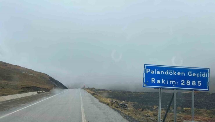 Erzurum’da kar ve yoğun sis ulaşımı felç etti, görüş mesafesi 8-10 metreye düştü