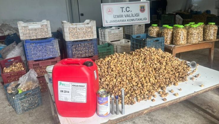 İzmir Ödemiş’te kimyasalla beyazlatılan 3 ton incir ele geçirildi, 1 kişi gözaltında
