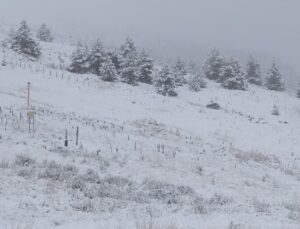 Kartalkaya’da gece yağmur kara döndü, pistlerde kar yaklaşık 3 santime ulaştı