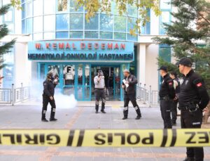 Kayseri’de ERÜ Onkoloji Hastanesi’nde 6,5’luk deprem ve yangın tatbikatı yapıldı