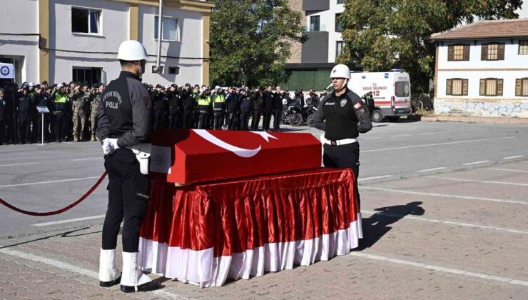 Kaza sonrası ölen polis Ahmet Sami Kılıçkaya için Kayseri’de tören düzenlendi