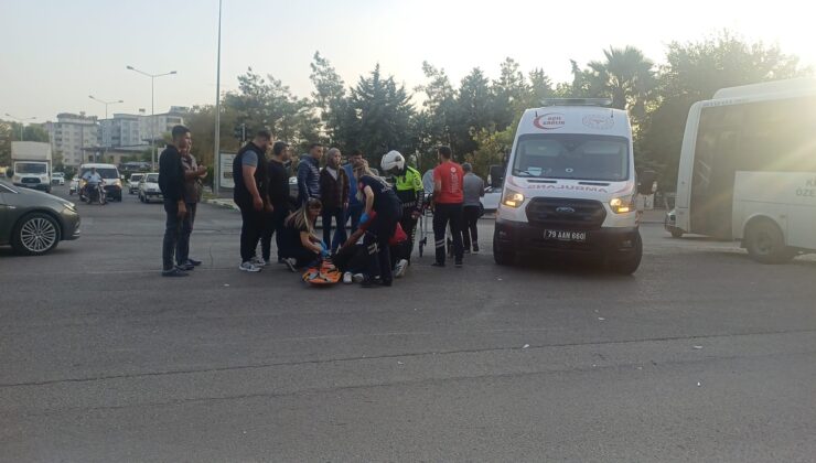 Kilis’te iki motosikletin çarpıştığı kazada sürücü H.K. ağır yaralandı