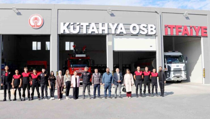Kütahya OSB itfaiyesi, İtfaiye Haftası’nda öğrenciler tarafından ziyaret edildi