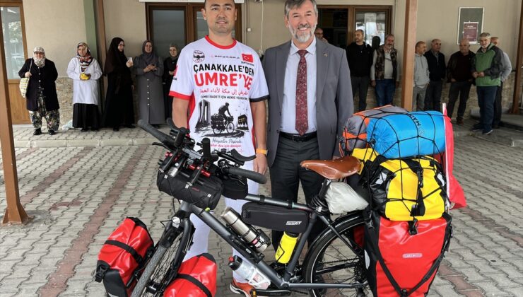 Murat Tecimen umre için Çanakkale’den 4 bin kilometre pedal çevirmeye başladı