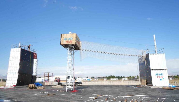 Muş’ta afet eğitim parkında atık malzemelerle 30 milyon lira tasarruf hedefleniyor