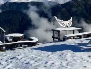 Rize’nin Çamlıhemşin ve İkizdere yaylaları kar altında, dönüş mesaisi hızlandı