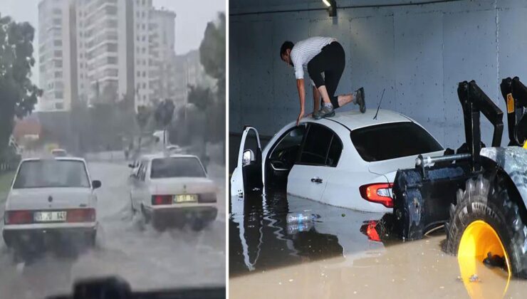 Sağanak yağış Adana’yı da vurdu: Yollar göle döndü