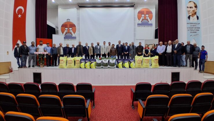 Samsun Havza’da sel mağduru 510 üreticiye tohum ve gübre desteği verildi