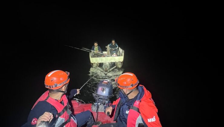 Siirt’te Botan Çayı’nda sal üzerinde mahsur kalan 2 kişi kurtarıldı