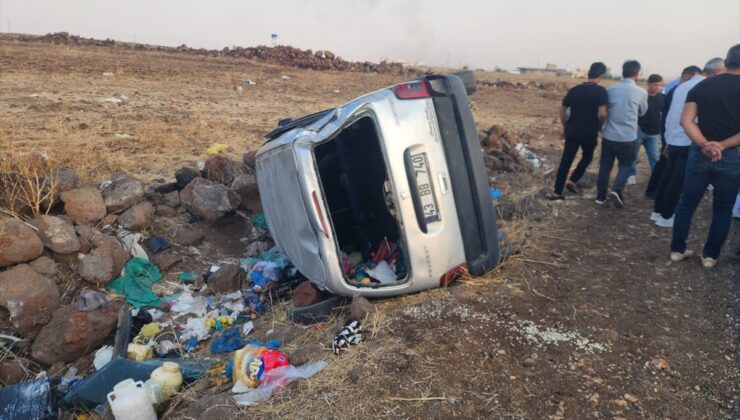 Şırnak İdil’de kontrolden çıkan kamyonet şarampole devrilince 5 kişi yaralandı