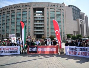 STK’ler, 35 sanıklı Sumud Filosu davasının ilk duruşmasında basın açıklaması yaptı
