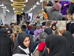 Sultangazi’de uygun fiyatlı kıyafet kampanyası nedeniyle izdiham yaşandı
