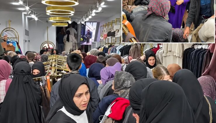 Sultangazi’de uygun fiyatlı kıyafet kampanyası nedeniyle izdiham yaşandı