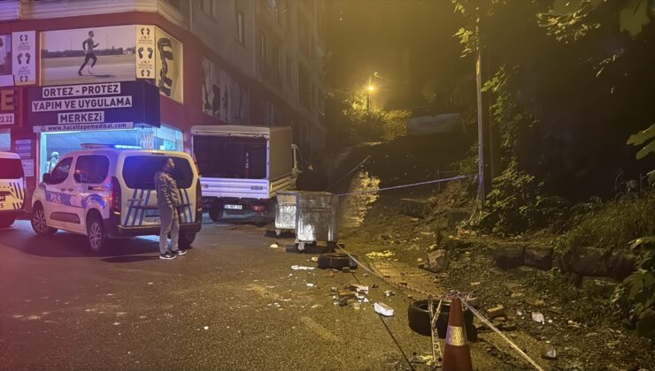Zonguldak’ta metruk binanın bir bölümü yağış nedeniyle çöktü